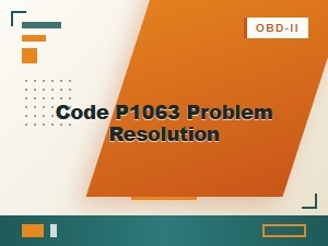 Code P1063 Problem Resolution Tips