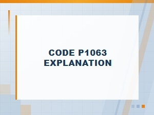 Code P1063 Explanation and Solution