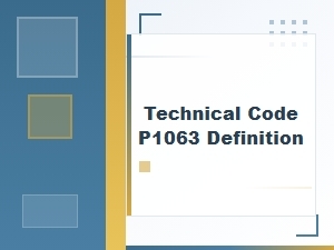 Technical Code P1063 Definition Explained